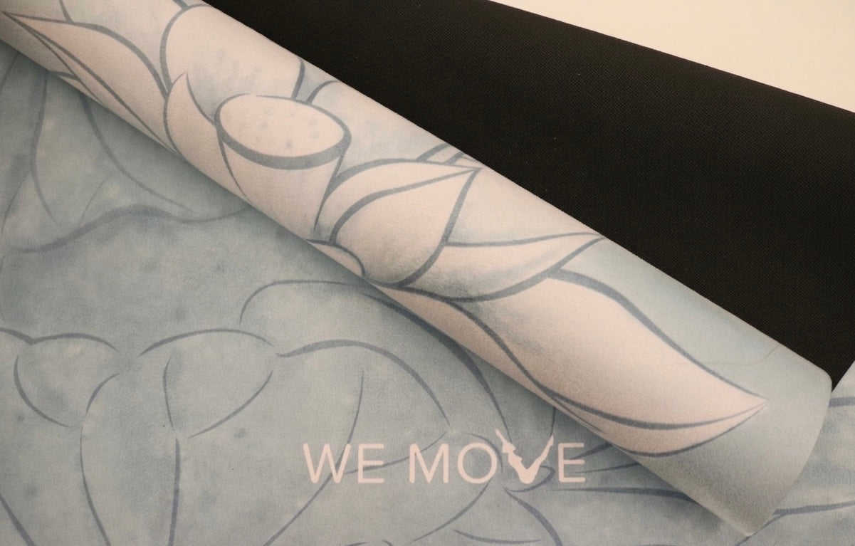 Pilates Reformer Mat Mint Flower– 96cm x 56cm x 2mm