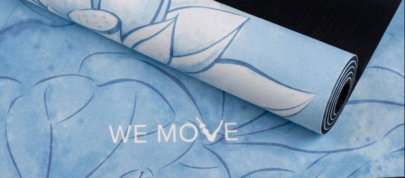Pilates Reformer Mat Blue Flower– 96cm x 56cm x 2mm