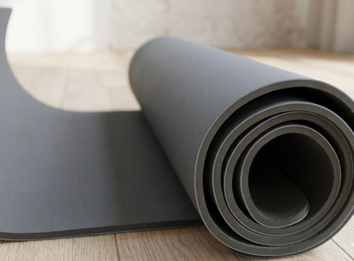 PU+TPE Grey Yoga & Exercise Mat – 1830mm x 610mm x 6mm