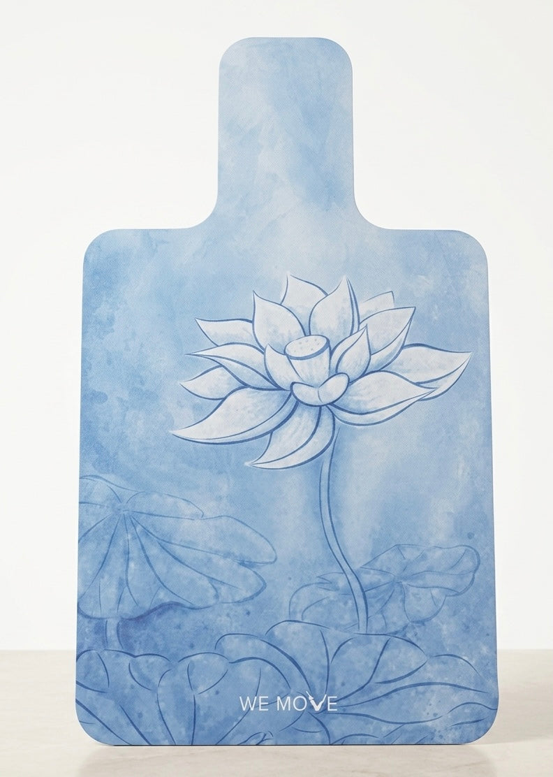 Pilates Reformer Mat Blue Flower– 96cm x 56cm x 2mm